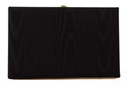 Black Silk Gold Frame Clutch Evening Party Purse Bag
