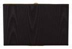 Black Silk Gold Frame Clutch Evening Party Purse Bag