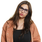 Blue Metal & Plastic Glasses (Frames)