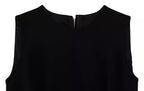 Black Dress Sheath Flare Viscose Dress