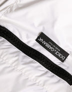 White Puffer Quilted Full Zip Coat Jacket