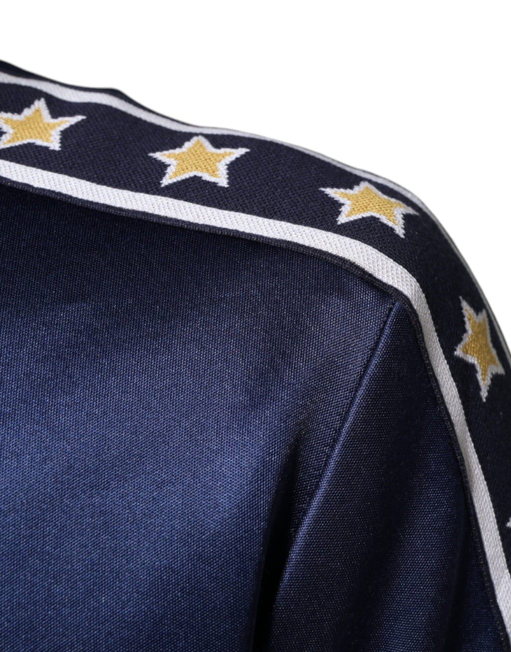 Blue Heraldic Patch Stripe King Bee Sweater