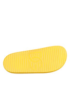 Yellow Rubber Slides Sandals Beachwear Shoes