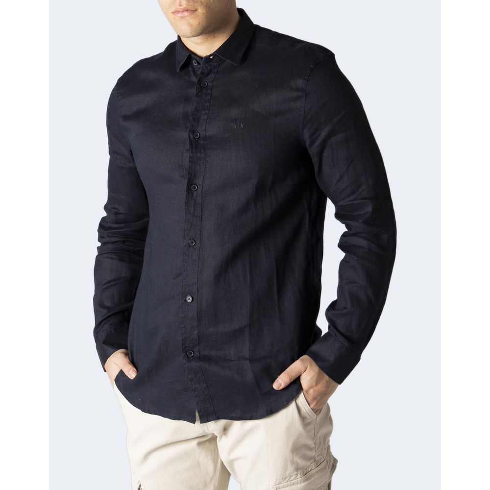 Blue Linen Dress Shirt
