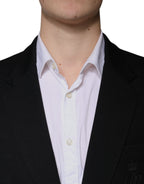 Black Wool Single Breasted Formal Blazer
