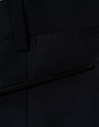 Blue Wool Skinny Formal Dress Pants