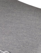 Light Gray Wool Crew Neck Pullover Sweater