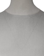 White Long Sleeve Turtleneck Men Pullover Sweater