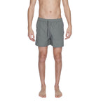 Green Polyester Swim Shorts