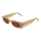 Beige Plastic Sunglasses