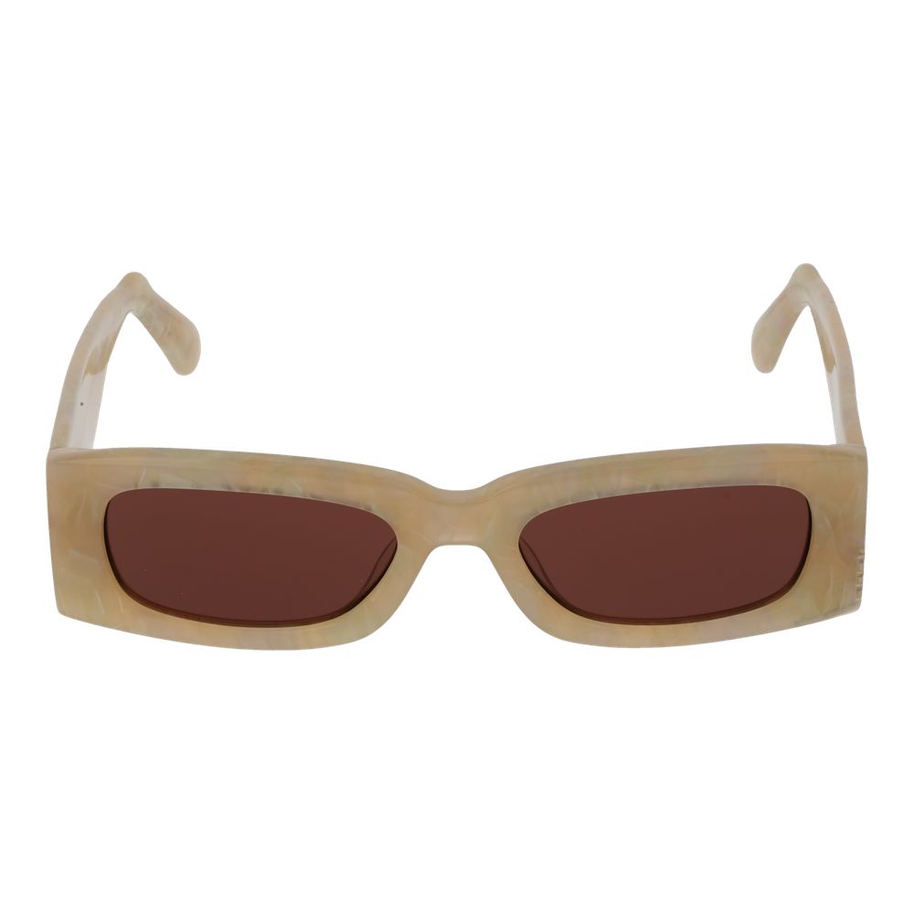 Beige Plastic Sunglasses