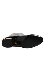 Black Patent Leather Vally High Boots Shoes