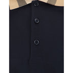 Blue Cotton Polo Shirt