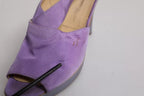 Purple Platform Slingback Heels Sandals Shoes