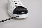 White Leather Logo Portofino Sneaker Shoes