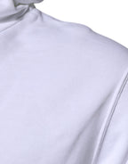 White Logo Hooded Pullover Sweatshirt Sweater