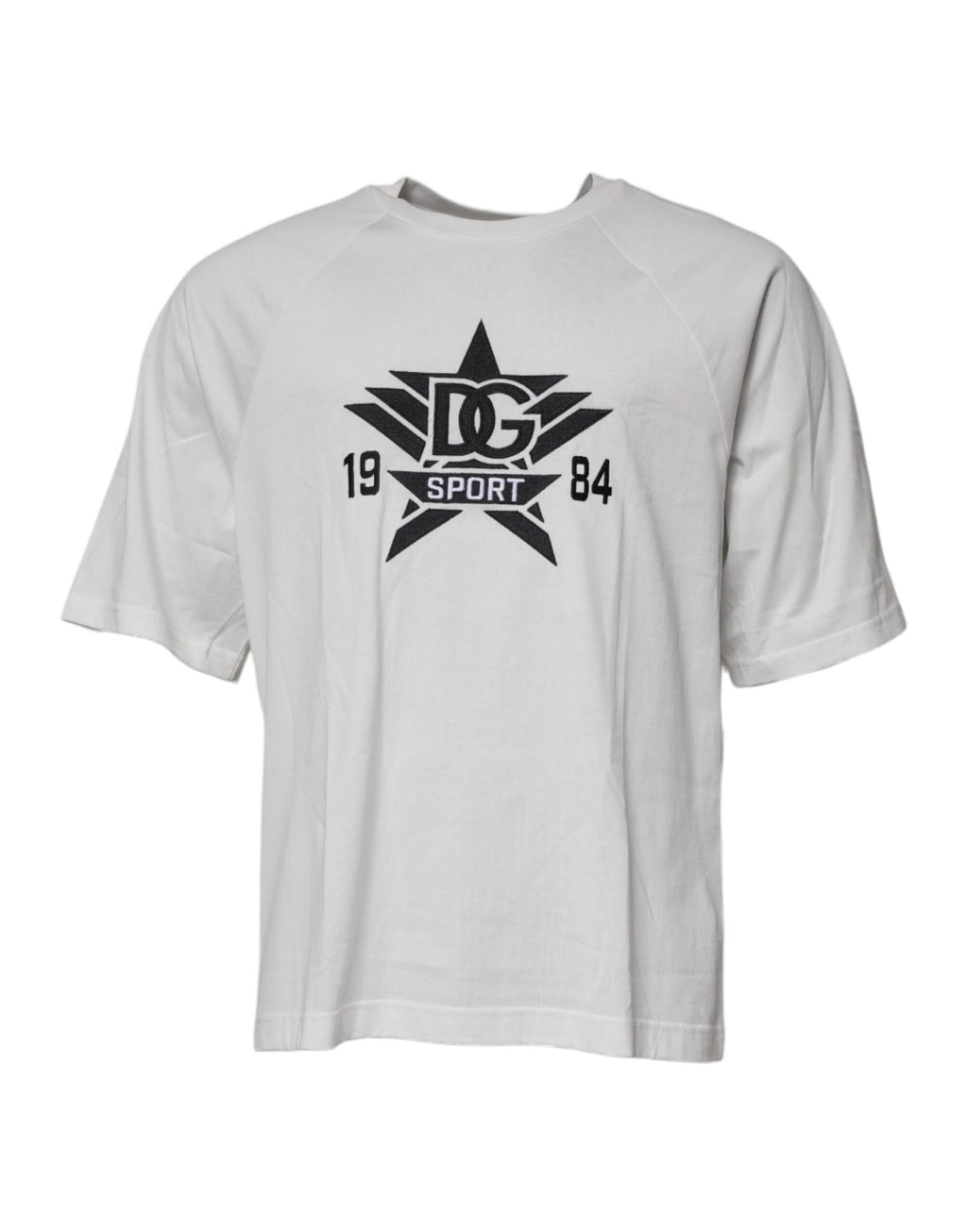 White DG Sport Crew Neck Short Sleeve T-shirt