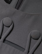 Gray Round Neck Sleeveless A-line Mini Dress