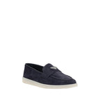 Blue Calf Leather Bos Taurus Slip-On Loafers