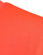 Orange Logo Polyester Crew Neck T-shirt