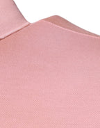 Pink Crown Collared Short Sleeve Polo T-shirt