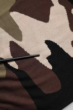 Multicolor Camouflage Collared Polo T-shirt