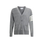 Gray Fleece Wool Cardigan