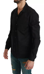 Blue Cotton Striped Pajama Lounge Shirt