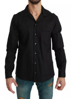 Blue Cotton Striped Pajama Lounge Shirt