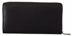 Brown Exotic Leather Zip Around Continental Clutch Wallet