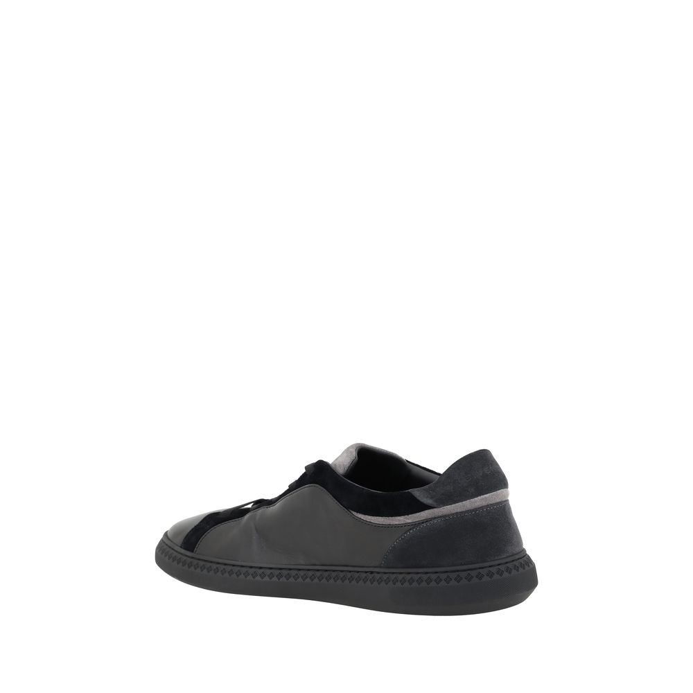 Black Leather G Set Sneakers