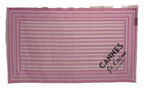 Pink White Striped Cotton Wrap Shawl Scarf
