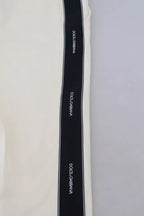 White High Waist Tapered Wool Pants