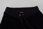 Black Cotton Skinny Jogger Sweatpants Pants