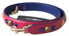 Pink Exotic Leather Studded Shoulder Strap