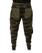 Green Cotton Jogger Cargo Pants