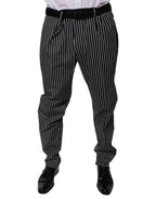 Black Stripes Skinny Dress Pants