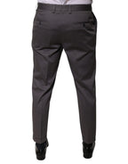 Dark Gray Mid Waist Dress Pants
