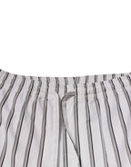 White Stripes Cotton Skinny Dress Pants