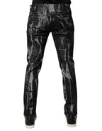 Multicolor Cotton Tie Dye Skinny Denim Jeans
