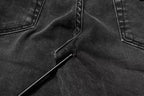 Black Logo Cotton Stretch Skinny Denim Pants