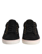 Black Logo Suede Leather Men Sneakers Shoes