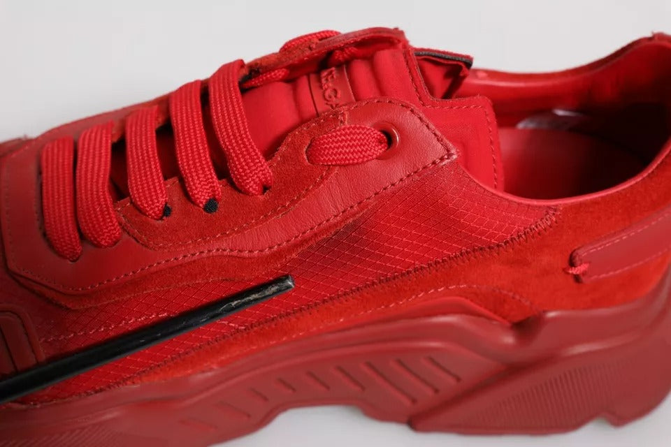 Red Leather Daymaster Low Top Sneakers Shoes