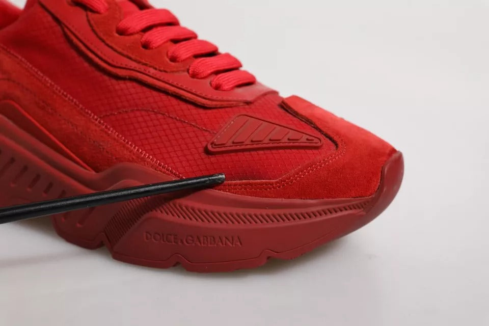 Red Leather Daymaster Low Top Sneakers Shoes