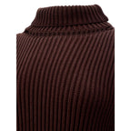 Brown Viscose Casual Dress
