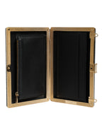 Black Leather Clutch Evening Crossbody Bag