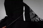 Black Bandana Hooded Men Sweatshirt Sweater
