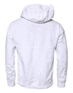White Cotton Hooded Sweatshirt Sweater