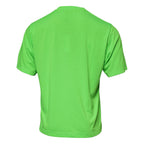 Green Logo Polyester Crew Neck T-shirt