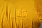 Dark Yellow Logo Cotton Men Crew Neck T-shirt